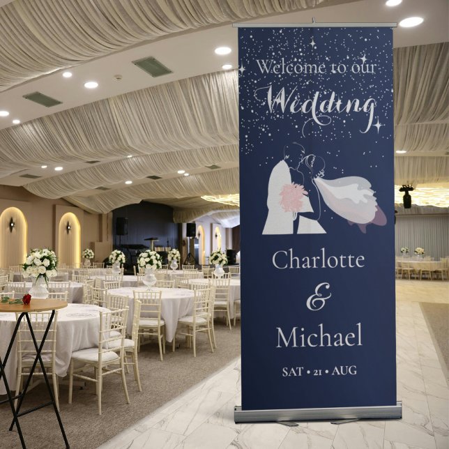 Elegant Wedding Welcome Retractable Banner (Creator Uploaded)