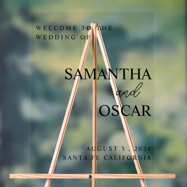 Elegant Wedding Welcome Sign (Neutral)