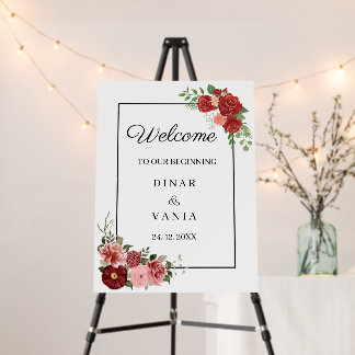 Elegant Wedding Welcome Sign Floral Wedding Ceremo