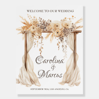 Elegant Wedding Welcome Sign, Modern Welcome Sign