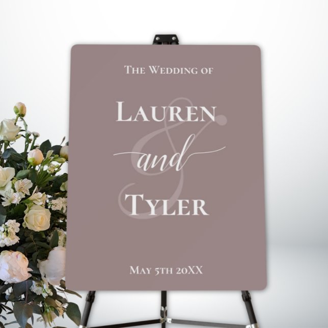 Elegant Wedding Welcome Sign - Monogram Template (Elegant Wedding Welcome Sign - Monogram Template - Guest Activity)