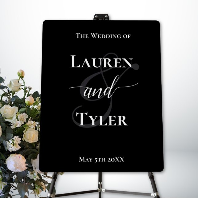 Elegant Wedding Welcome Sign - Monogram Template (Elegant Wedding Welcome Sign - Monogram Template)
