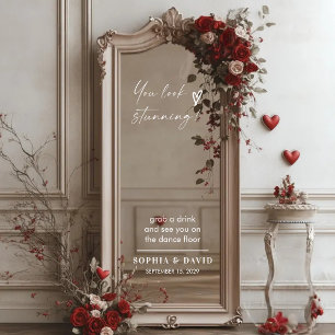 Elegant Wedding Welcome Sign Selfie Mirror Decal