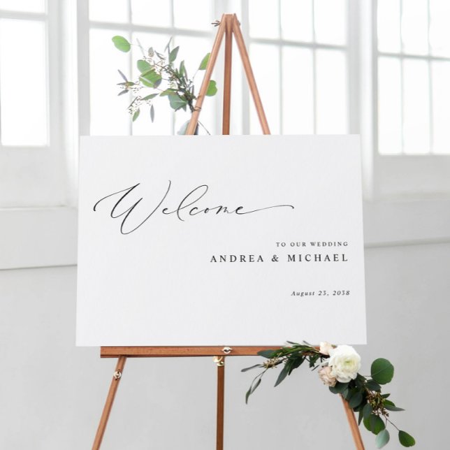 Elegant Wedding Welcome Sign Simple Modern (Creator Uploaded)