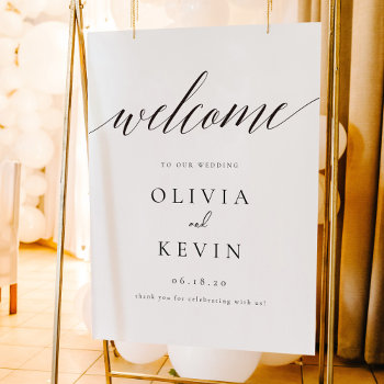 Elegant Wedding Welcome Sign  Welcome To Our Poster by Precious_Presents at Zazzle