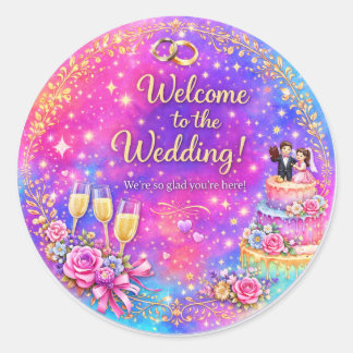 Elegant Wedding Welcome Sticker