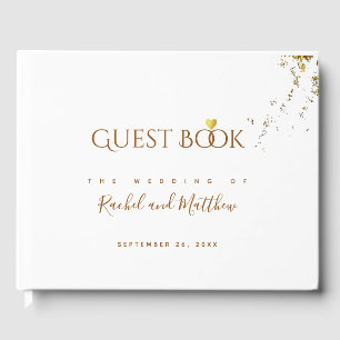 elegant wedding white sign book