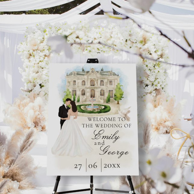 Elegant Wedding with Bride and Groom Venue Foam Board (Creator Uploaded)
