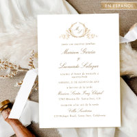 Elegant Wedding With Gold Monogram, In Spanish