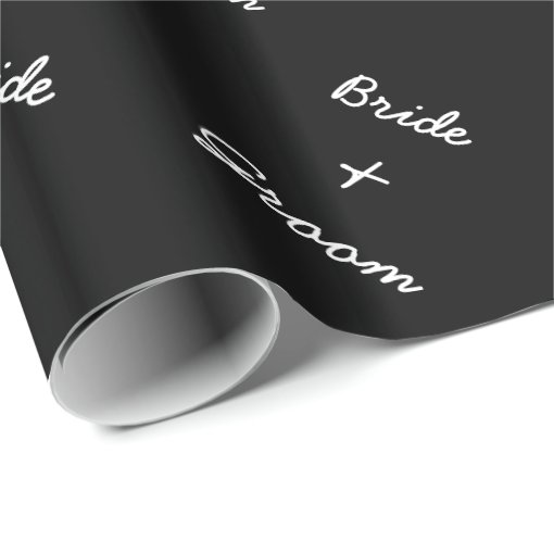 Elegant wedding wrapping paper for bride and groom Zazzle