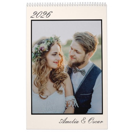 Elegant Wedding Year Large Photo Modern Portrait