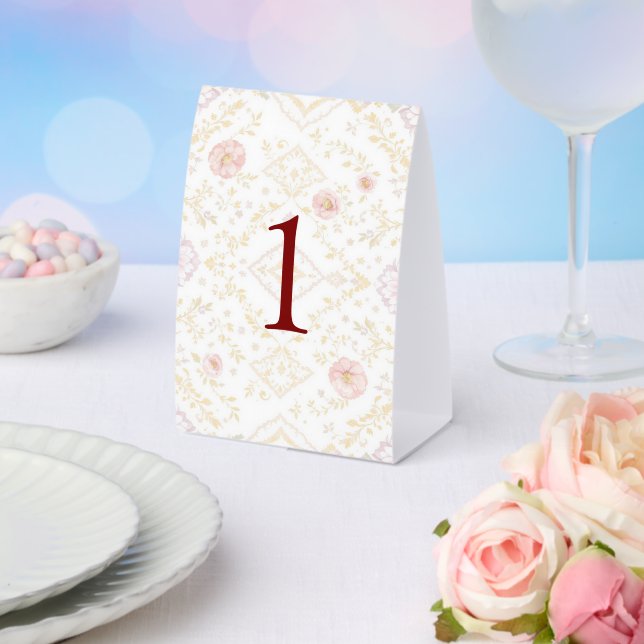Elegant weeding table number paper table tent  (Insitu(Wedding))