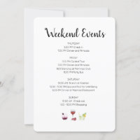 Elegant Weekend Events Itinerary