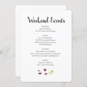 Elegant Weekend Events Itinerary Invitation (Front/Back)