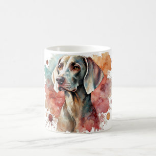 Elegant Weimaraner Watercolor Art Mug