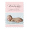 Elegant Welcome Baby Girl Pale Pink Photo Birth
