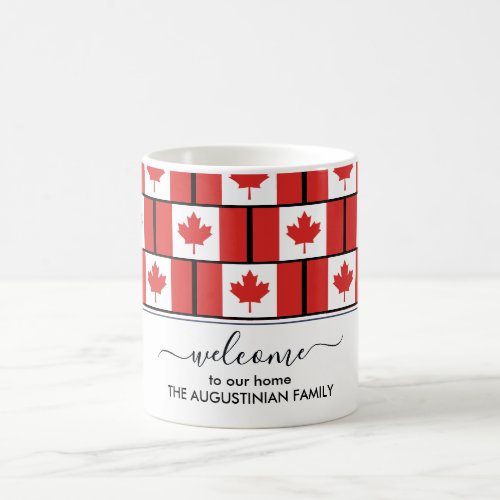 Elegant Welcome CANADA FLAG Coffee Mug