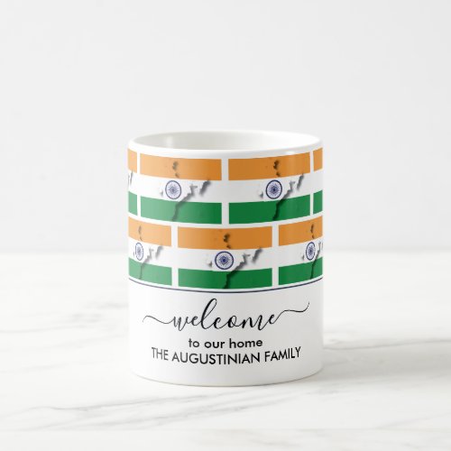 Elegant Welcome INDIA FLAG Coffee Mug
