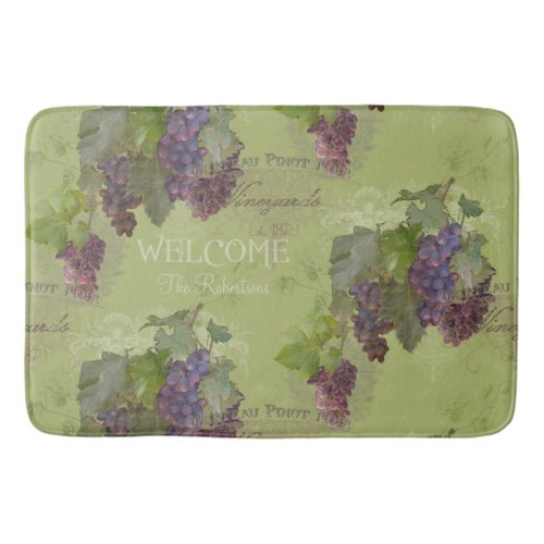 Elegant Welcome Mat Pinot Noir Vineyard Grapes