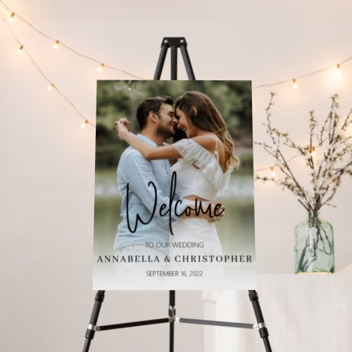 Elegant Welcome Sign With Photo