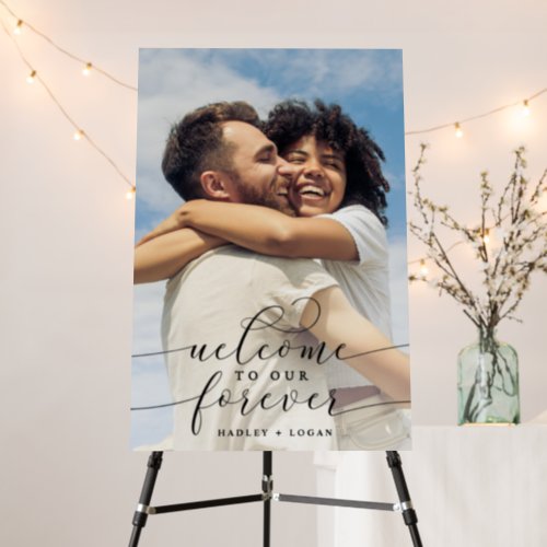 Elegant Welcome To Our Forever Wedding Photo Foam Foam Board