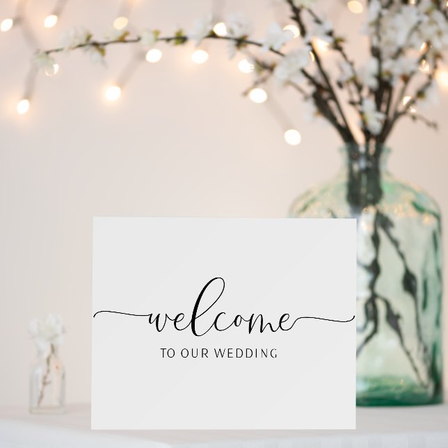 Elegant Welcome To Our Wedding, Script Font Foam Board (In Situ (Wedding))