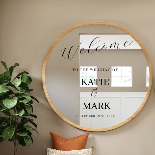 Elegant Welcome To Our Wedding Sign Decal