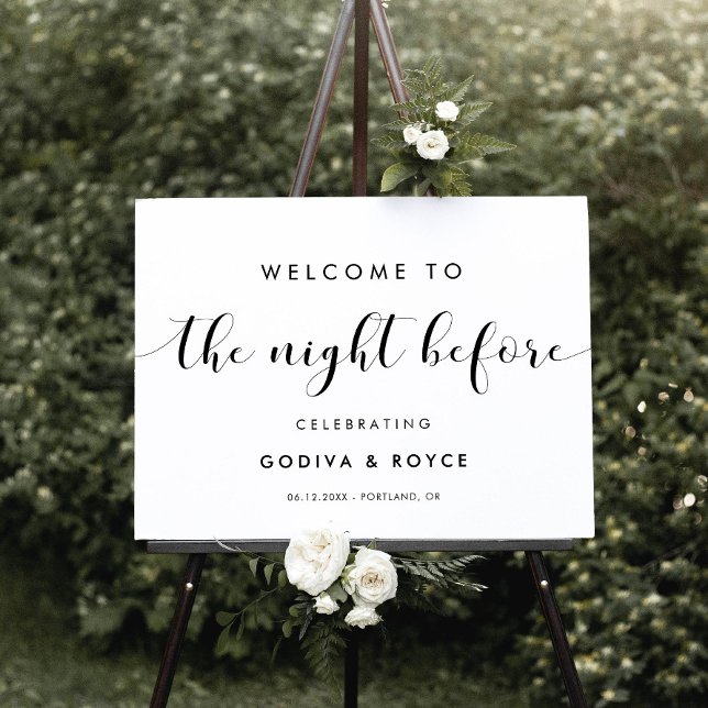 Elegant Welcome to The Night Before Sign (Creator Uploaded)