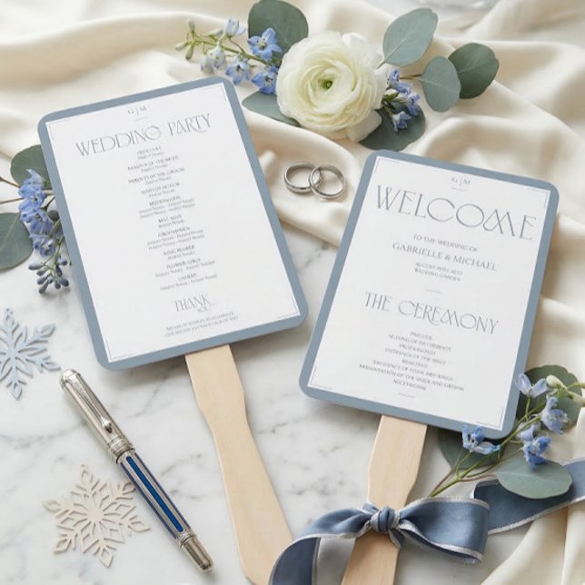 Elegant Welcome Wedding Ceremony Fan Program (Creator Uploaded)