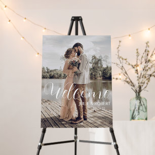 Elegant Welcome Wedding Script Sign