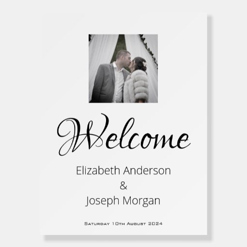 Elegant Wedding Sign Foam Boards Zazzle