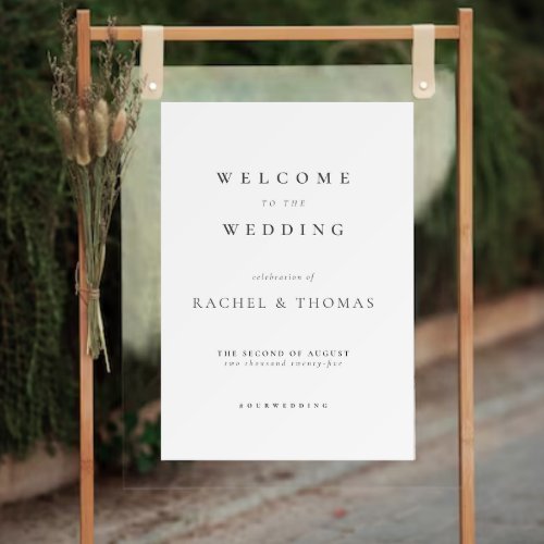 Elegant Welcome Wedding sign Poster