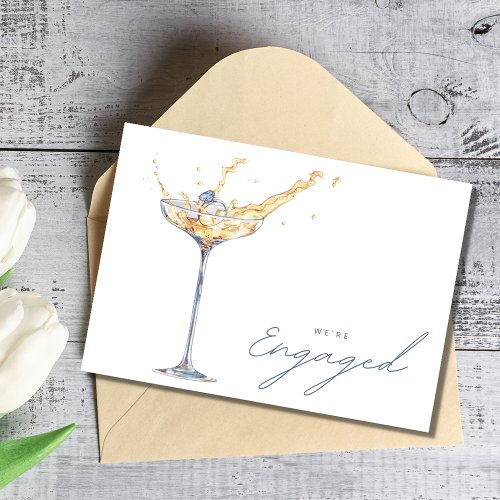 Elegant Were Engaged Champagne Engagement Party  Invitation