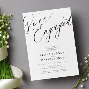 Elegant We're Engaged engagement party Invitation