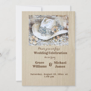 Elegant Western Boho Wedding Invitation