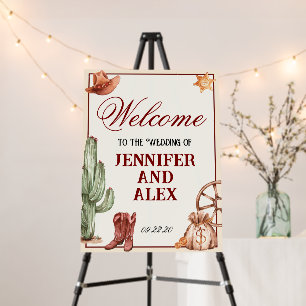 Elegant Western Brown Wedding Foam Board