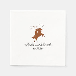 Elegant  Western Dark Brown Wedding Napkins