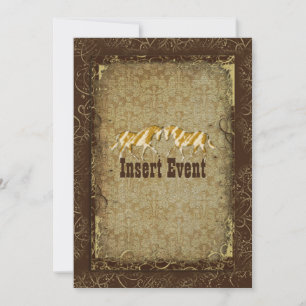 Elegant western horse ranch party invitation