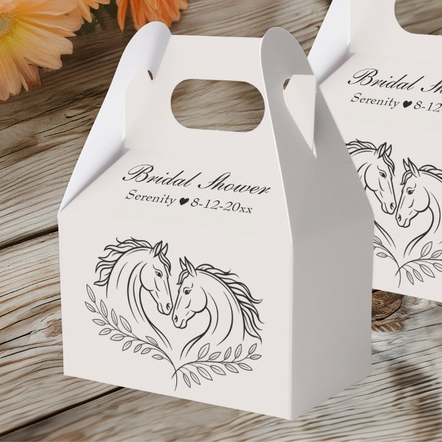 Elegant Western Horse Rustic Country Bridal Shower Favor Boxes (Creator Uploaded)