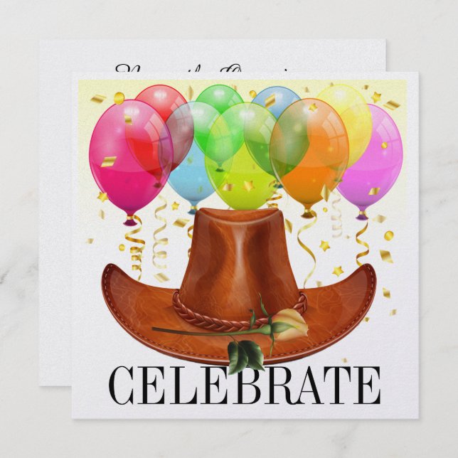 Elegant Western Invitation (Front/Back)