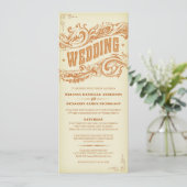 Elegant Western Wedding Invitations (Standing Front)
