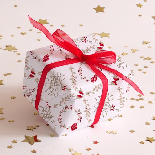 Elegant Whimsical Christmas  Damask Wrapping Paper