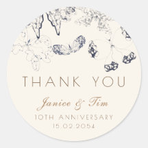 Elegant Whimsical Classic Butterflies Anniversary 
