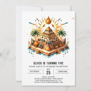  Elegant Whimsical Custom Pyramids Birthday Invitation