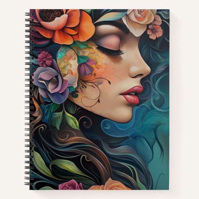 Elegant Whispers of Bloom Notebook (Front)