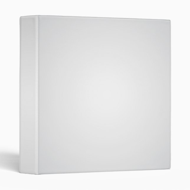 Elegant White  3 Ring Binder (Front/Spine)