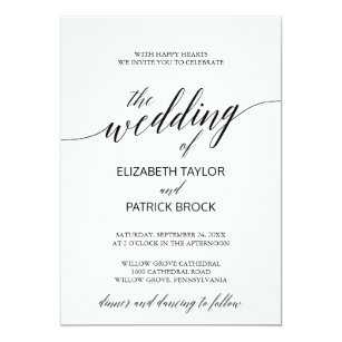 Black And White Wedding Invitation 7