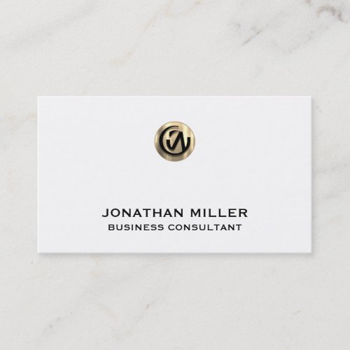Elegant White and Black Consulting Business Card