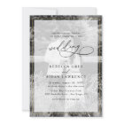 Elegant White and Black Gold Border Photo Wedding