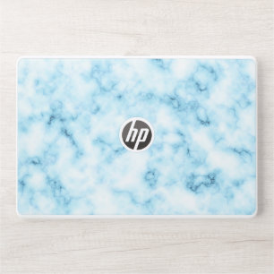 Elegant White And Blue Marble HP Laptop Skin